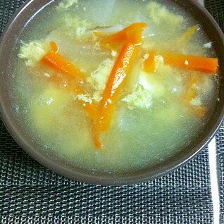 香味ペーストの中華風野菜たっぷりスープ☆